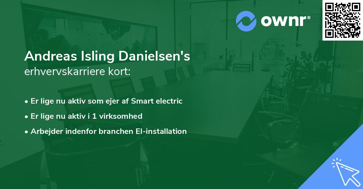 Andreas Isling Danielsen's erhvervskarriere kort