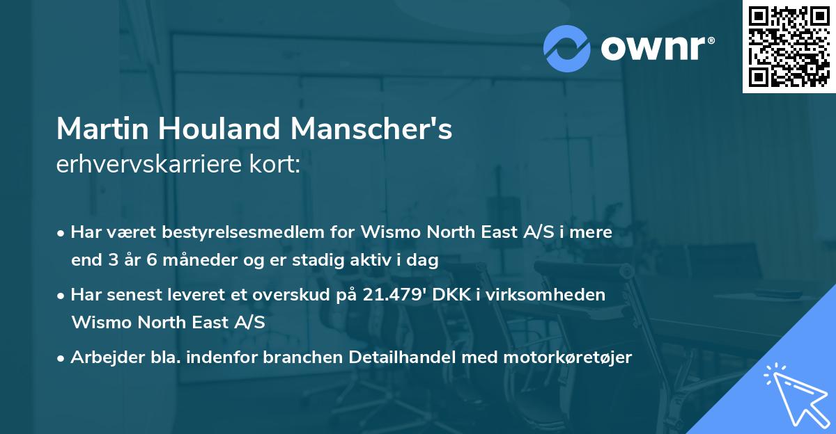 Martin Houland Manscher's erhvervskarriere kort