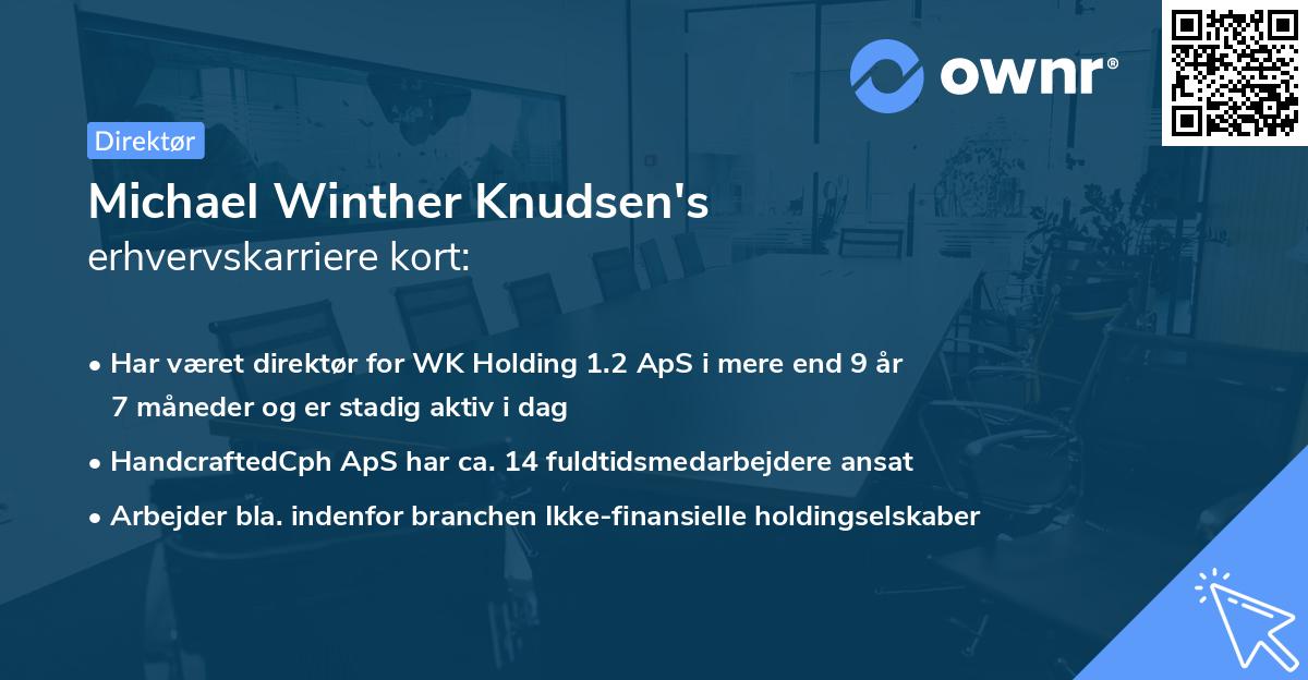 Michael Winther Knudsen's erhvervskarriere kort