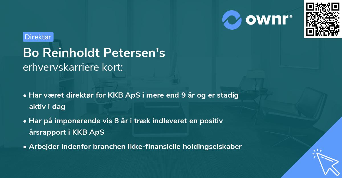 Bo Reinholdt Petersen's erhvervskarriere kort
