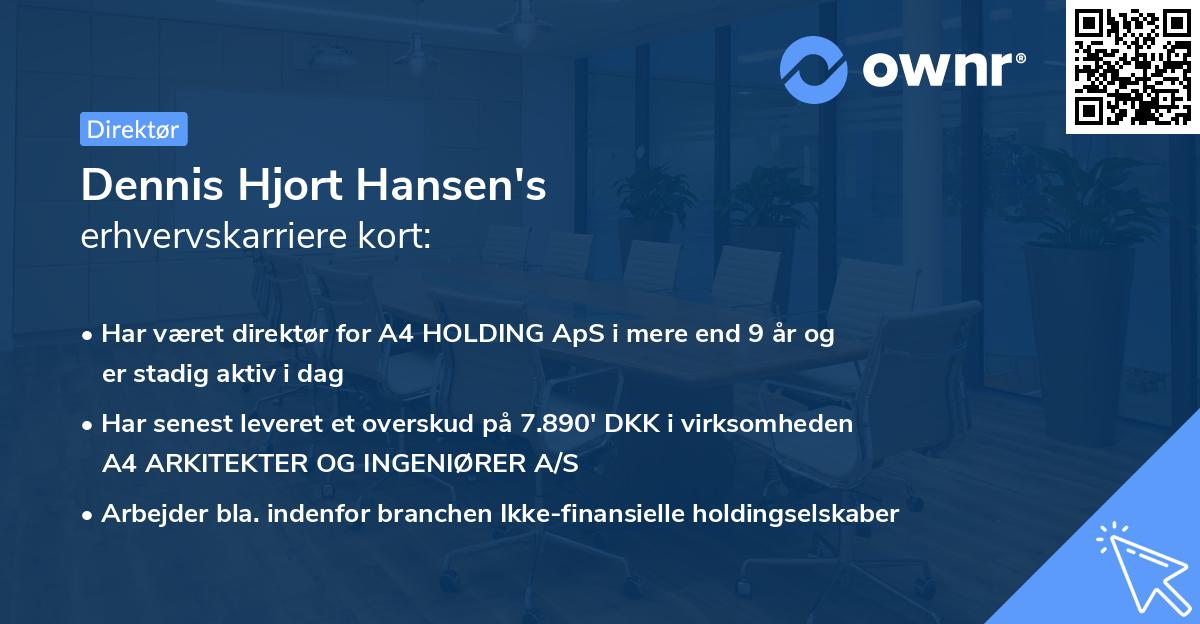 Dennis Hjort Hansen's erhvervskarriere kort