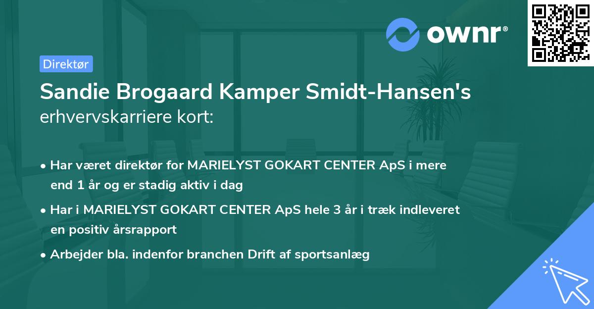 Sandie Brogaard Kamper Smidt-Hansen's erhvervskarriere kort