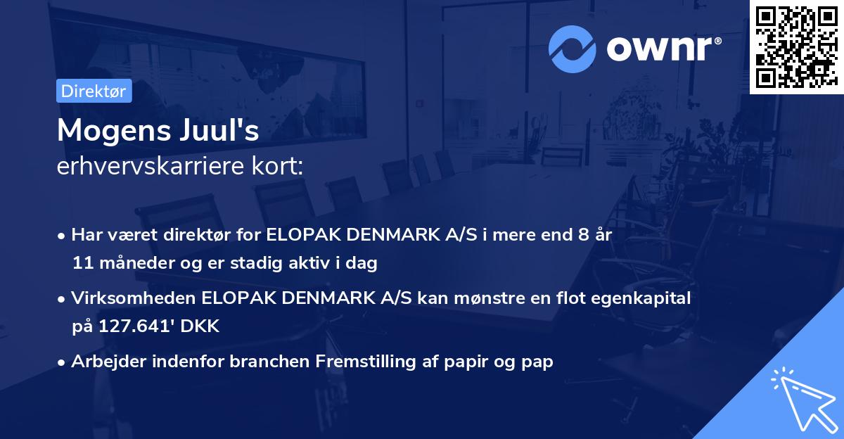 Mogens Juul's erhvervskarriere kort