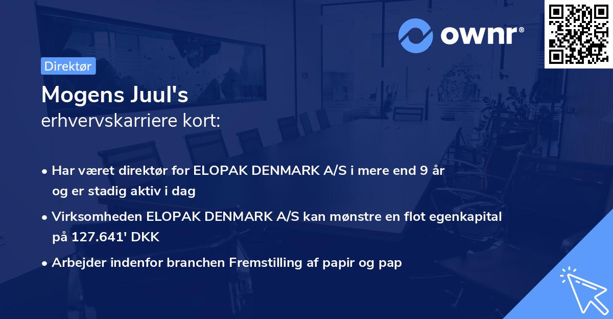 Mogens Juul's erhvervskarriere kort
