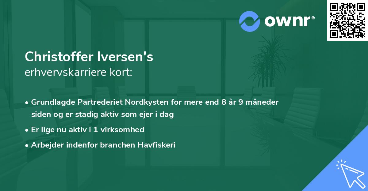 Christoffer Iversen's erhvervskarriere kort