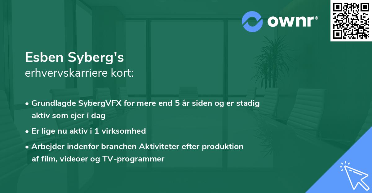 Esben Syberg's erhvervskarriere kort