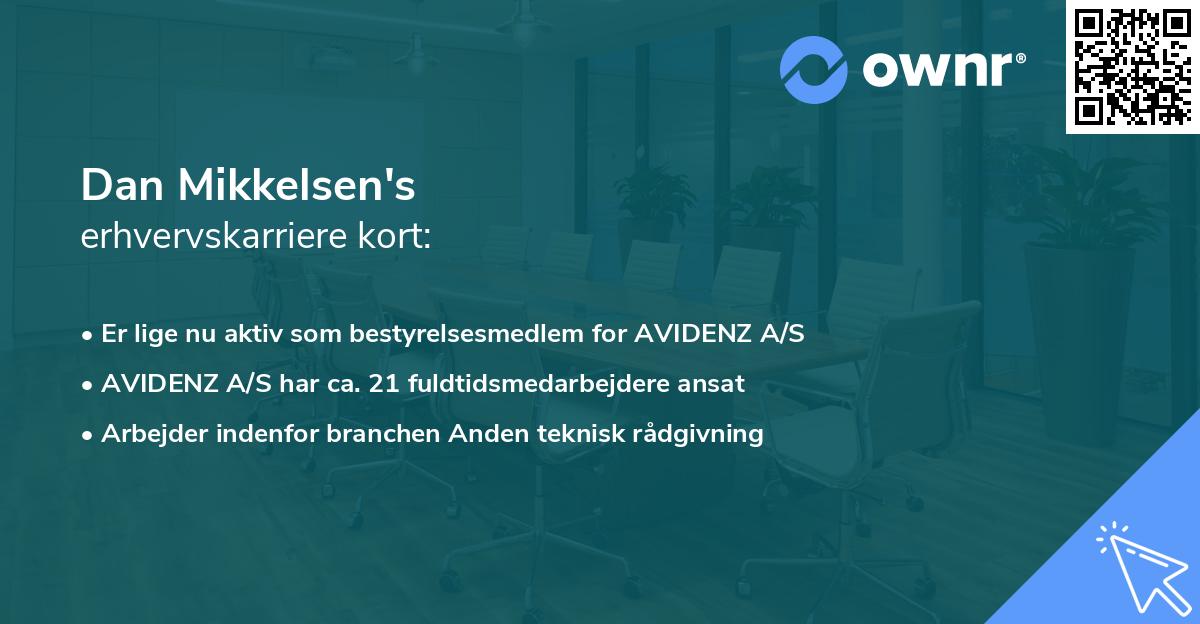 Dan Mikkelsen's erhvervskarriere kort