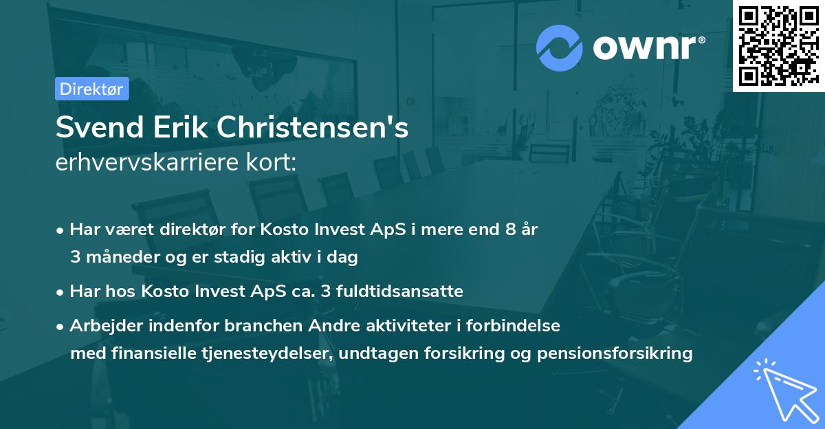 Svend Erik Christensen's erhvervskarriere kort