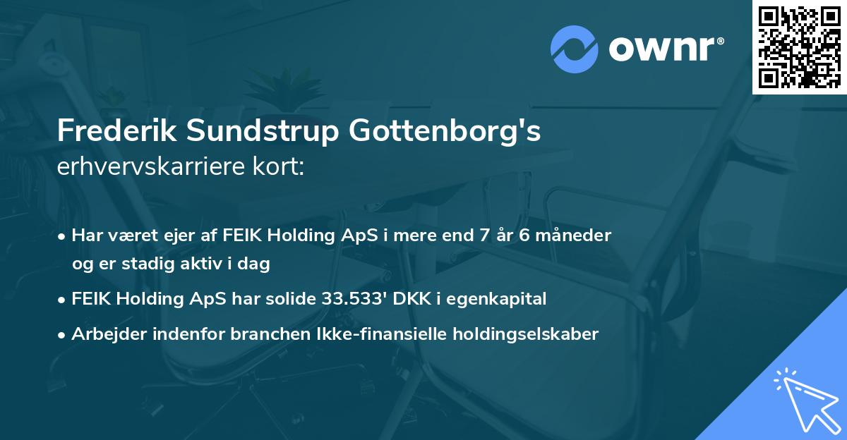 Frederik Sundstrup Gottenborg's erhvervskarriere kort