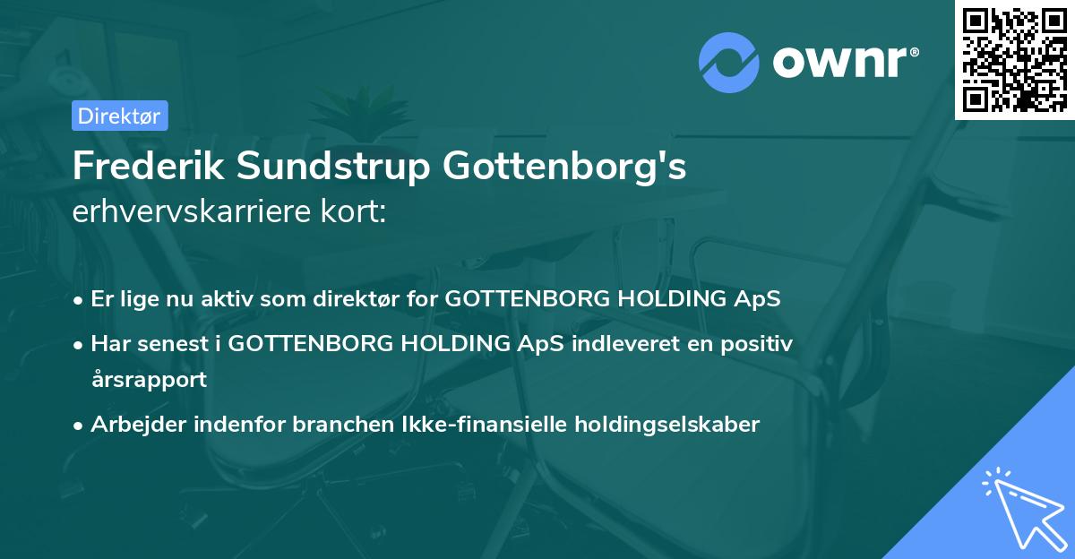 Frederik Sundstrup Gottenborg's erhvervskarriere kort