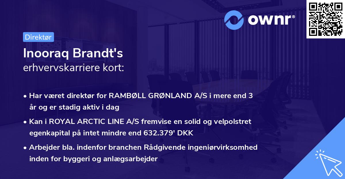 Inooraq Brandt's erhvervskarriere kort