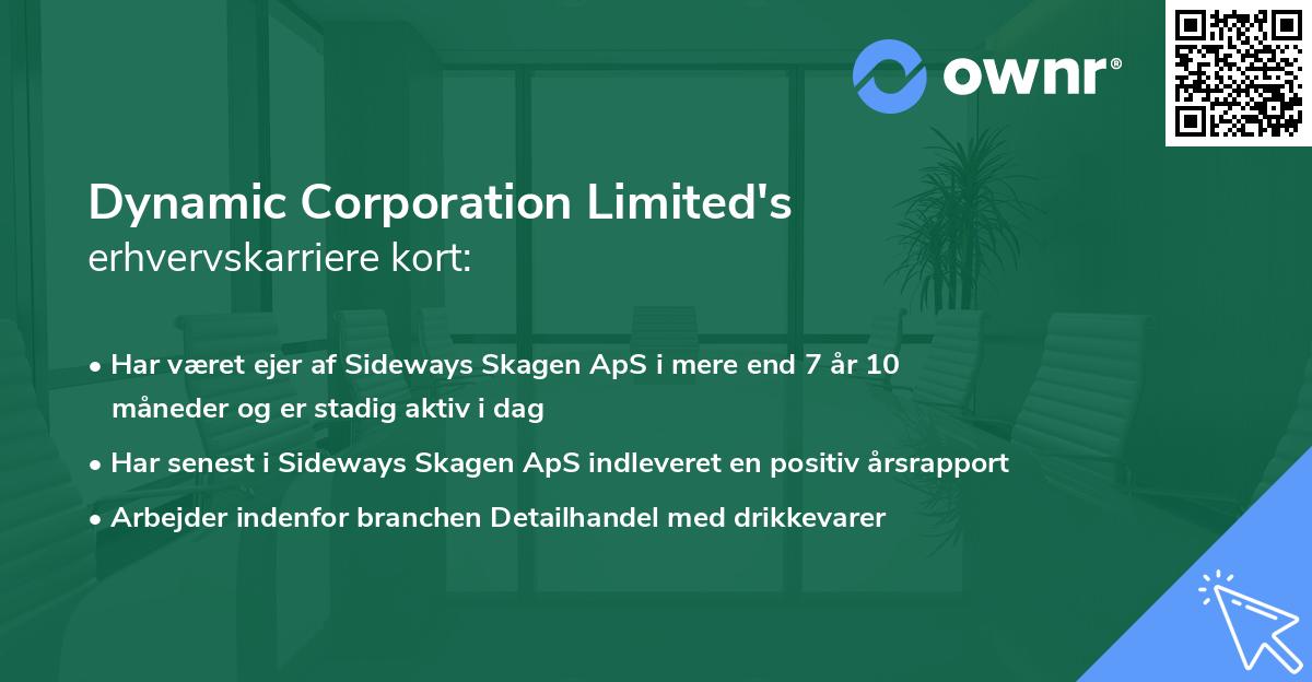 Dynamic Corporation Limited's erhvervskarriere kort