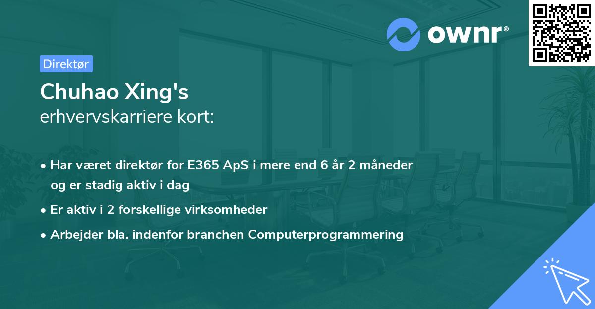 Chuhao Xing's erhvervskarriere kort