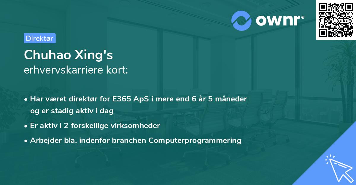 Chuhao Xing's erhvervskarriere kort