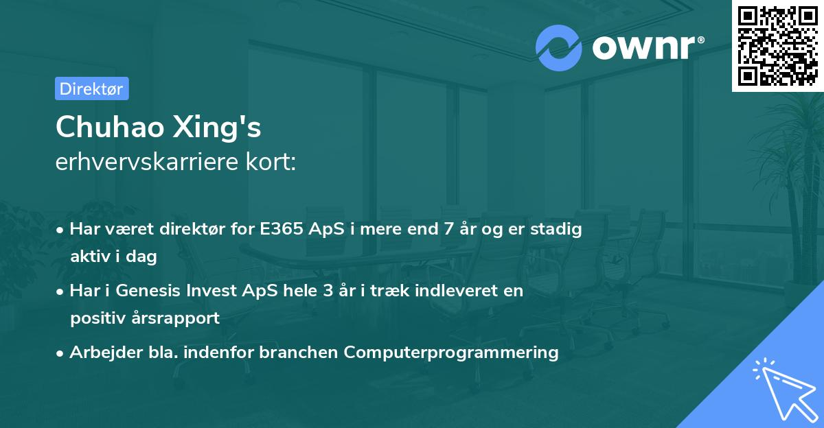 Chuhao Xing's erhvervskarriere kort