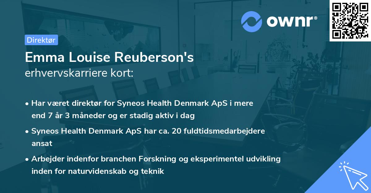 Emma Louise Reuberson's erhvervskarriere kort