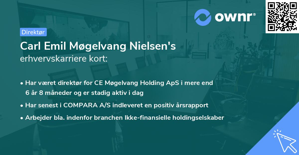 Carl Emil Møgelvang Nielsen's erhvervskarriere kort