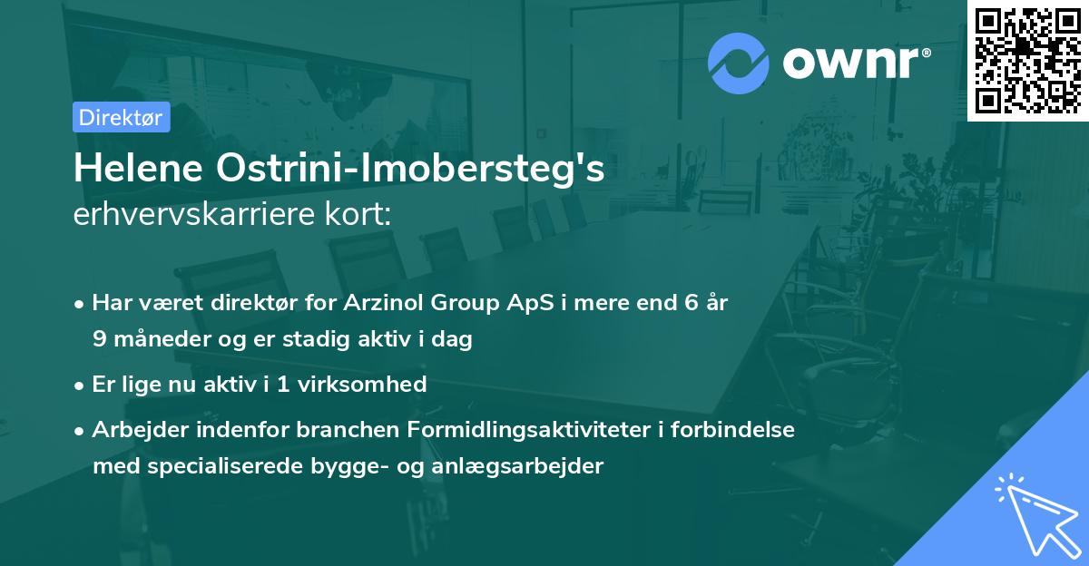Helene Ostrini-Imobersteg's erhvervskarriere kort