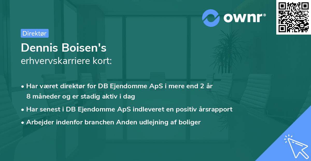 Dennis Boisen's erhvervskarriere kort