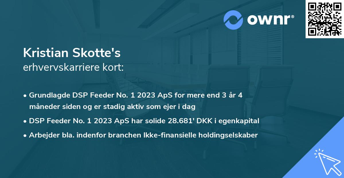 Kristian Skotte's erhvervskarriere kort