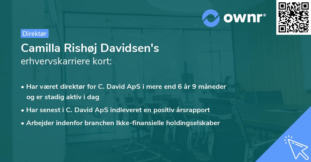 Camilla Rishøj Davidsen's erhvervskarriere kort