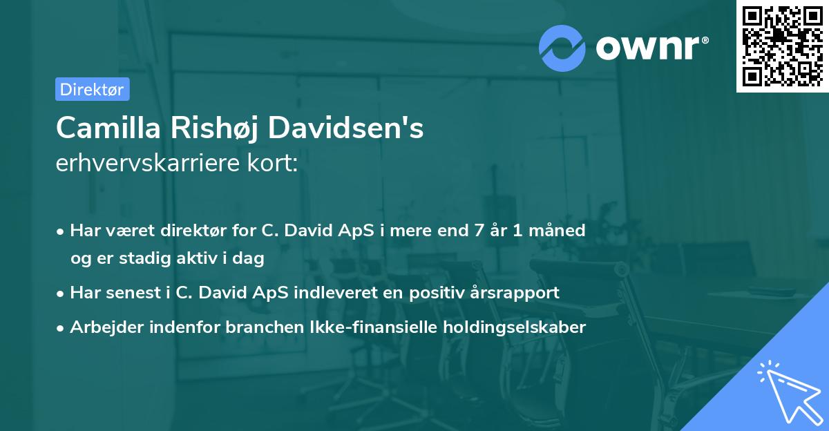 Camilla Rishøj Davidsen's erhvervskarriere kort