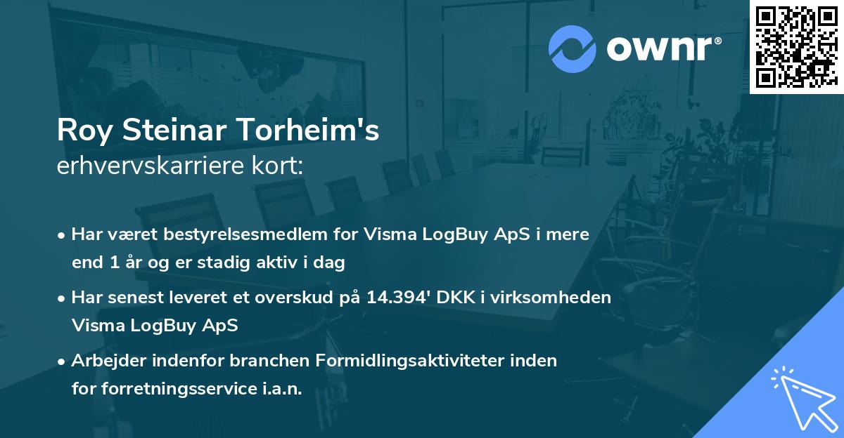 Roy Steinar Torheim's erhvervskarriere kort