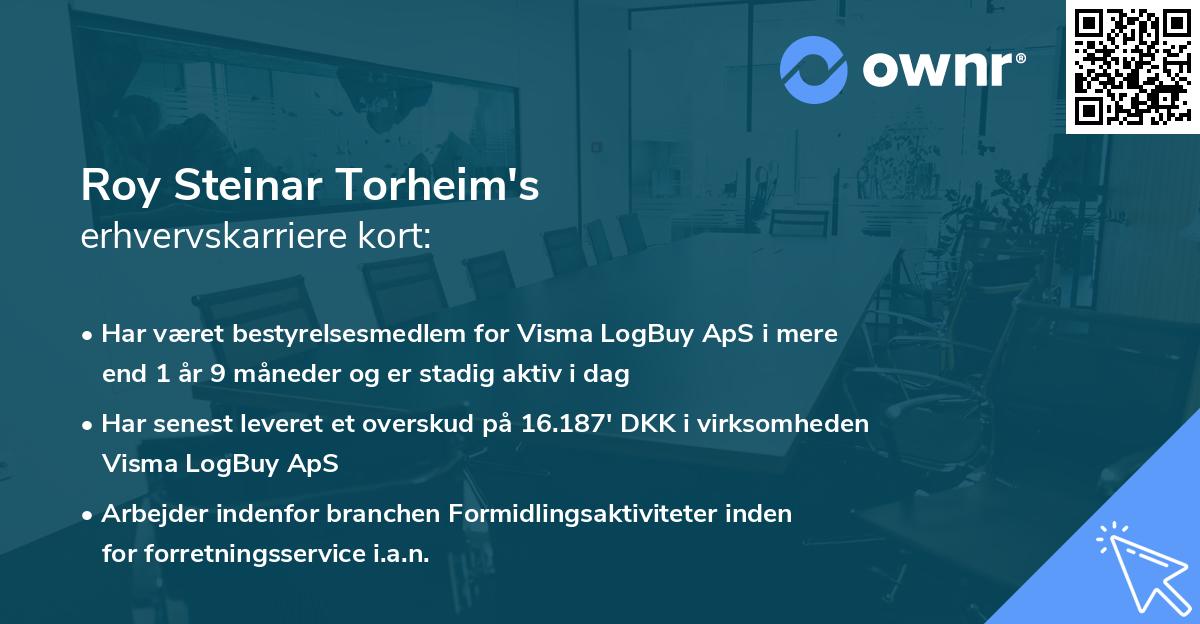 Roy Steinar Torheim's erhvervskarriere kort