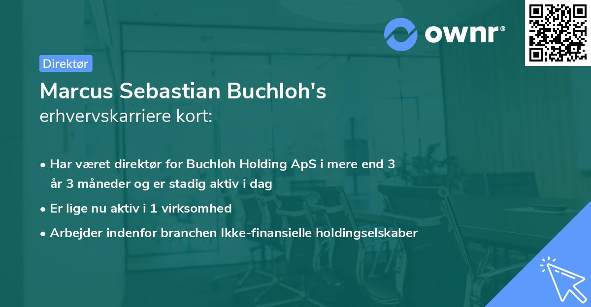 Marcus Sebastian Buchloh's erhvervskarriere kort