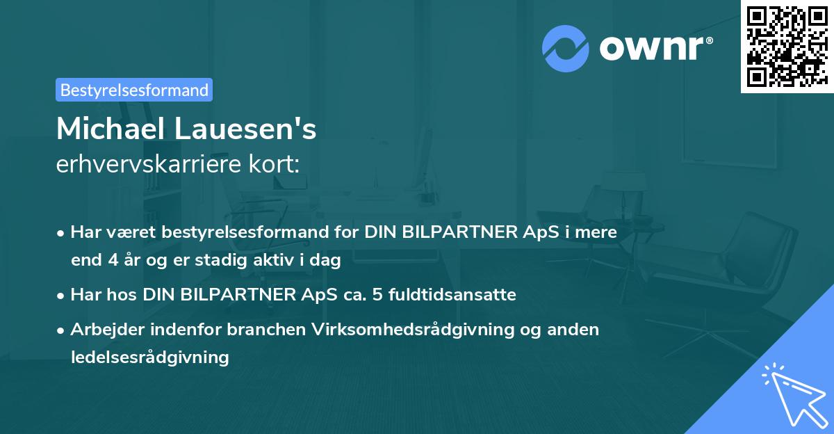 Michael Lauesen's erhvervskarriere kort