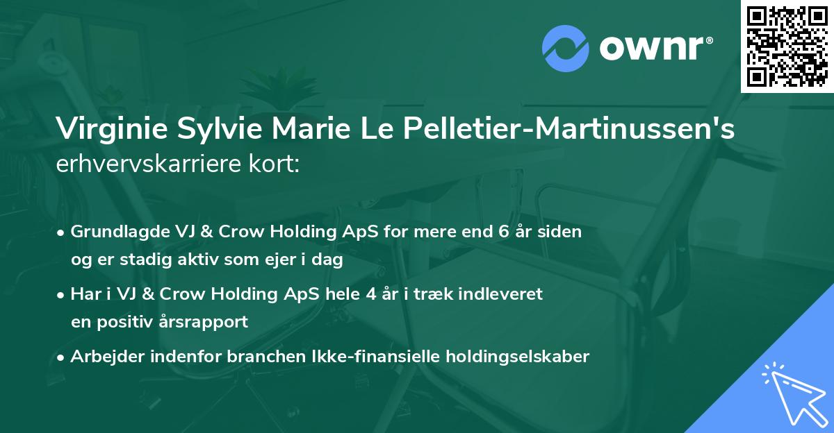 Virginie Sylvie Marie Le Pelletier-Martinussen's erhvervskarriere kort