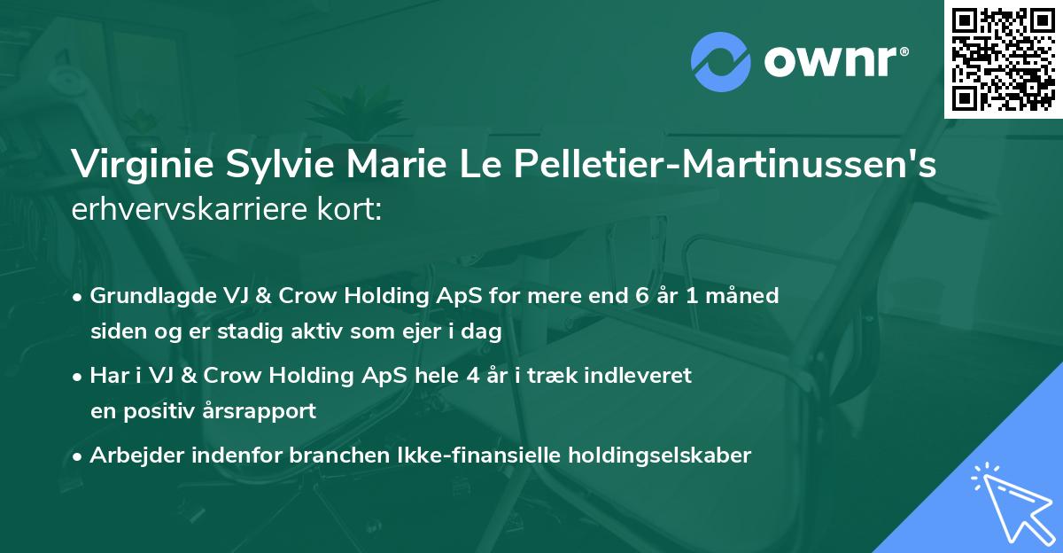 Virginie Sylvie Marie Le Pelletier-Martinussen's erhvervskarriere kort
