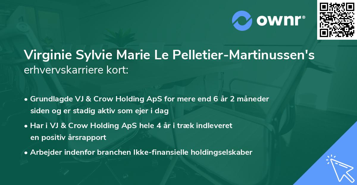 Virginie Sylvie Marie Le Pelletier-Martinussen's erhvervskarriere kort