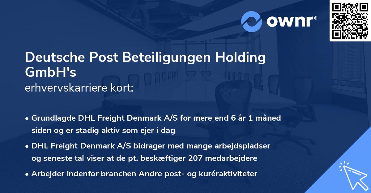 Deutsche Post Beteiligungen Holding GmbH's erhvervskarriere kort