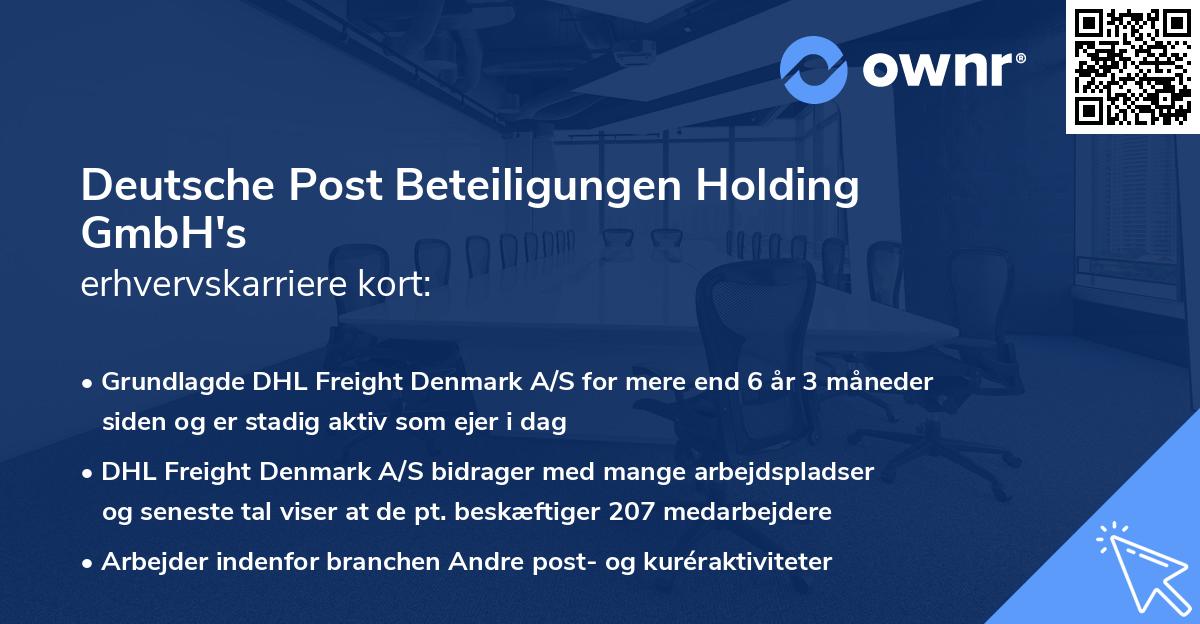 Deutsche Post Beteiligungen Holding GmbH's erhvervskarriere kort