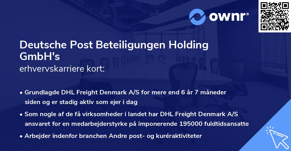 Deutsche Post Beteiligungen Holding GmbH's erhvervskarriere kort