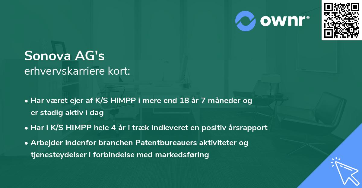 Sonova AG's erhvervskarriere kort