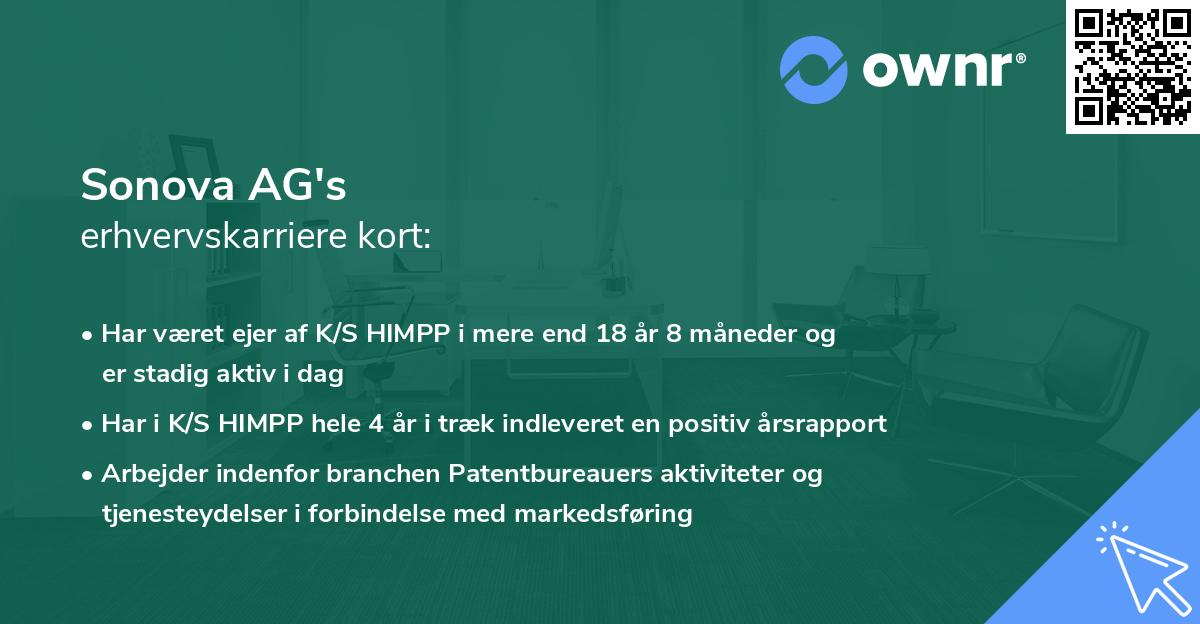 Sonova AG's erhvervskarriere kort