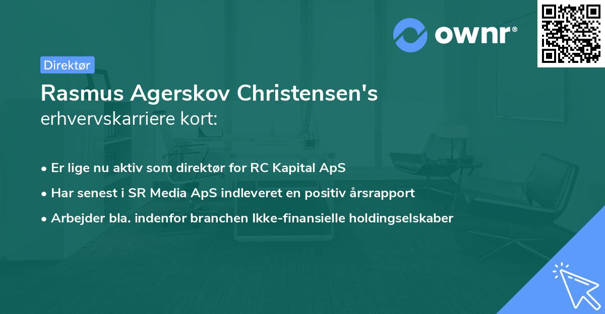 Rasmus Agerskov Christensen's erhvervskarriere kort