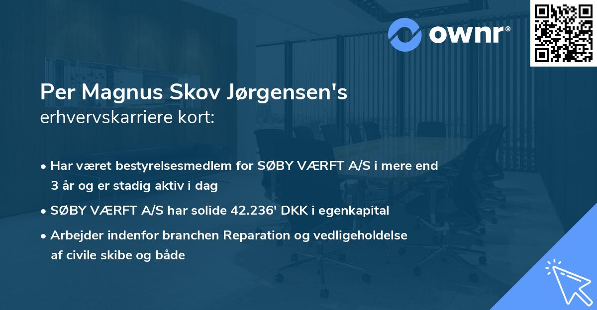 Per Magnus Skov Jørgensen's erhvervskarriere kort