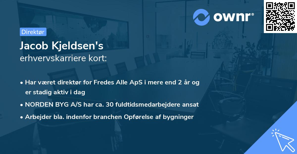 Jacob Kjeldsen's erhvervskarriere kort