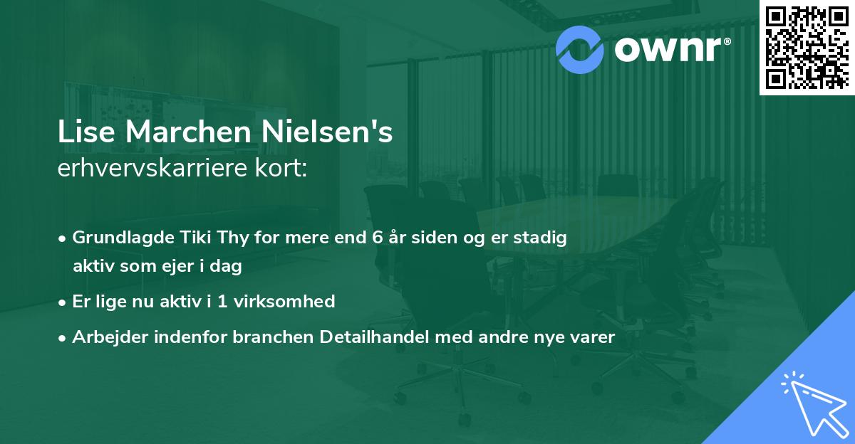 Lise Marchen Nielsen's erhvervskarriere kort