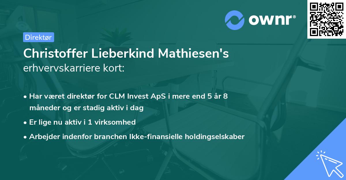 Christoffer Lieberkind Mathiesen's erhvervskarriere kort