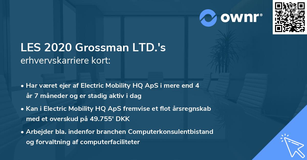 LES 2020 Grossman LTD.'s erhvervskarriere kort