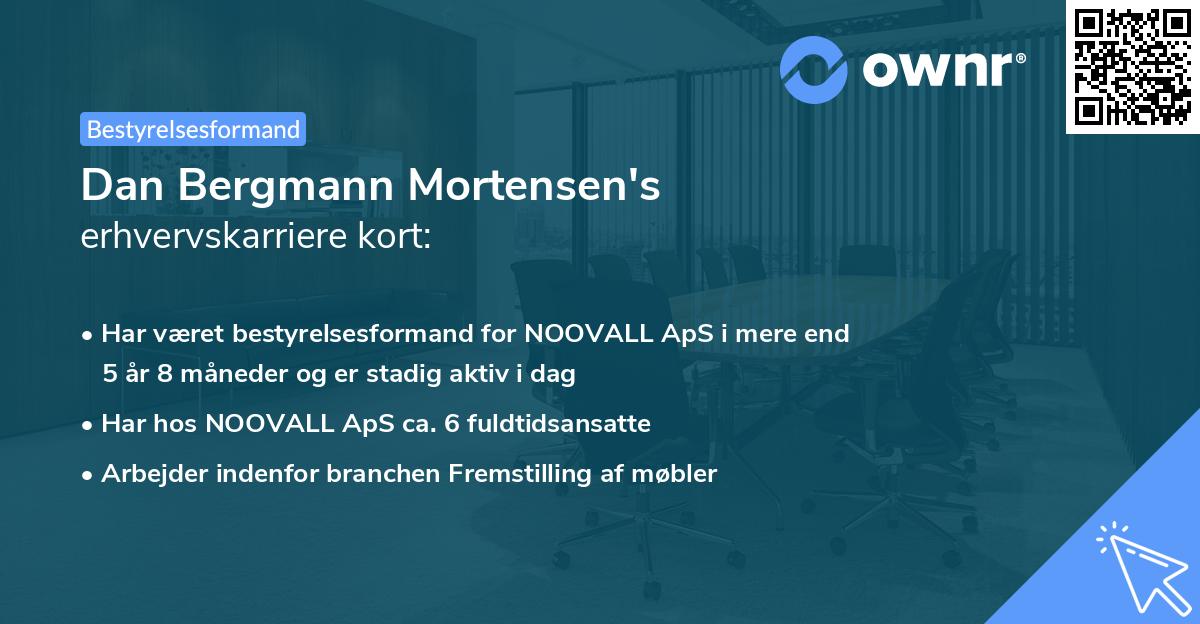 Dan Bergmann Mortensen's erhvervskarriere kort