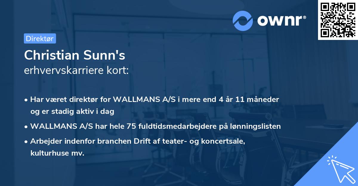 Christian Sunn's erhvervskarriere kort