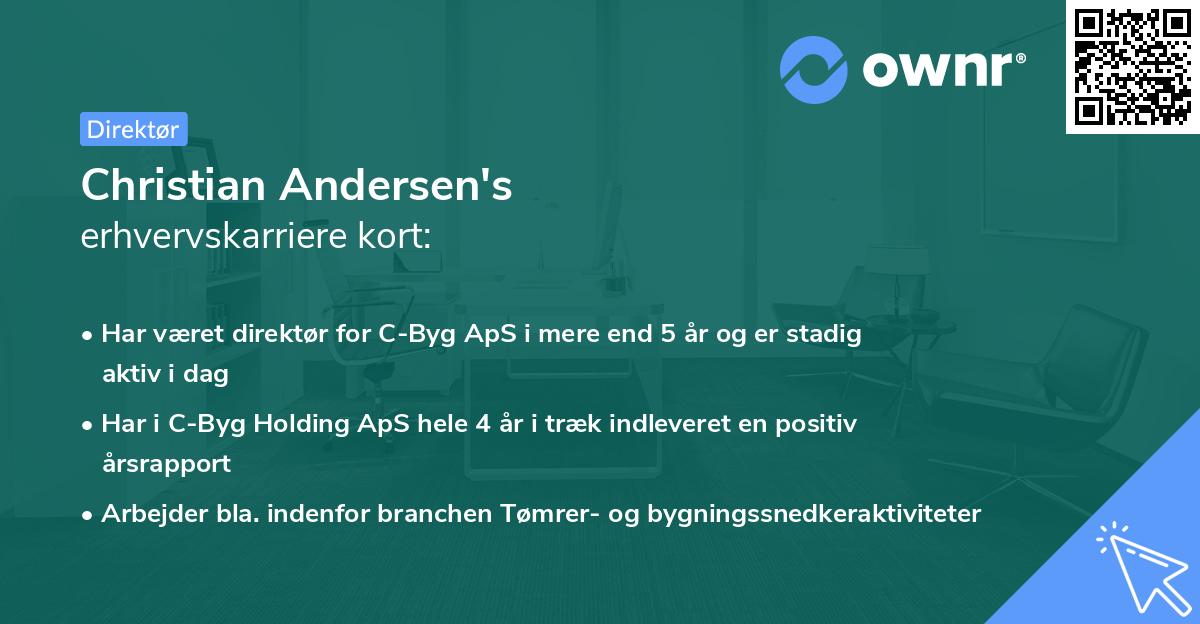 Christian Andersen's erhvervskarriere kort