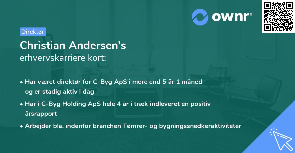 Christian Andersen's erhvervskarriere kort