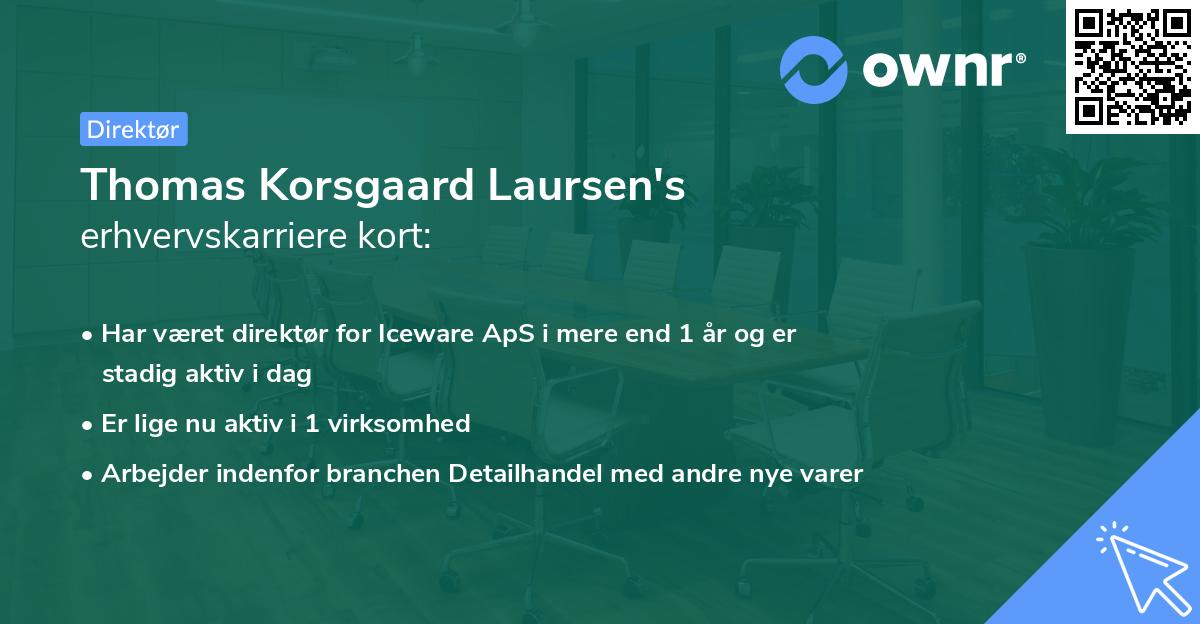 Thomas Korsgaard Laursen's erhvervskarriere kort