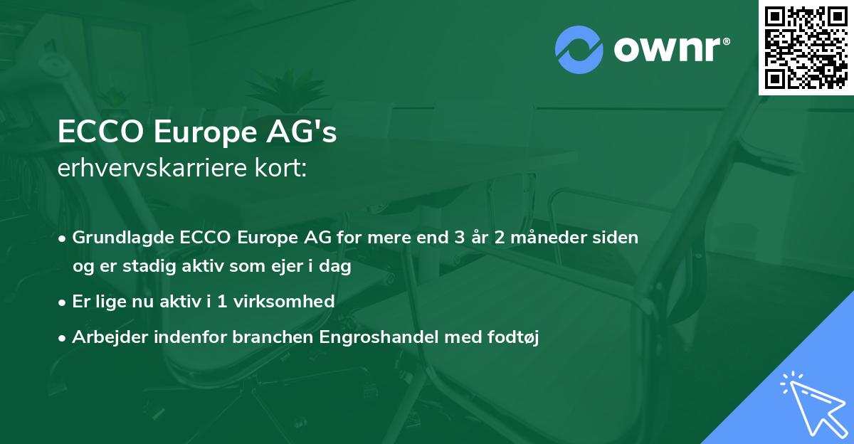 ECCO Europe AG's erhvervskarriere kort